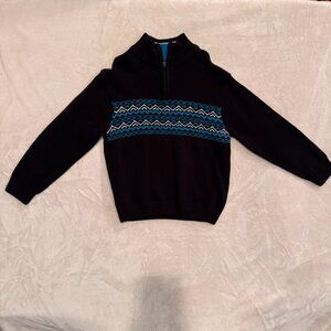 XG Black Sweater with Blue Accents Black Sweater Boys Size Small